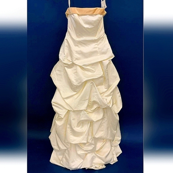 DAVID'S BRIDAL Elegant Cream TOUCH of Sweet Romance Women's Size 10 - Picture 6 of 8